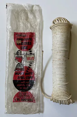 100ft Vintage Jumbo Plastic Heavy Duty Steele Core Clothes Line • $4