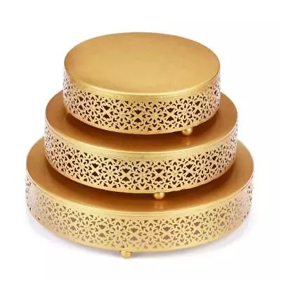 VILAVITA 3-Piece Cake Stand Set Round Metal Cake Stands Dessert Display Cupca... • $42.29