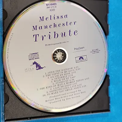 Melissa Manchester Tribute Audio CD Various Artist • $4.26
