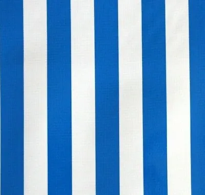 New Mexican Oilcloth Fabric Tablecloth PVC Cotton Waterproof 120 Cm Blue Stripes • $12.40