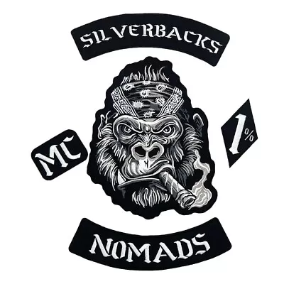 SILVERBACKS NOMADS 1% FULL SET Embroidered Punk Biker Patches Clothes For Biker • $25