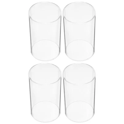 $25.40 • Buy 4Pcs Candle Cover Glass Glass Cylinder Candle Holder Glass Candle Cover