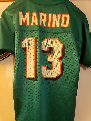 Dan Marino Miami Dolphins Vintage Authentic Logo Athletic  Jersey Youth Large • $19.99