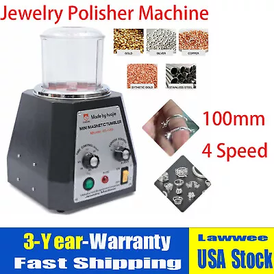 Magnetic Tumbler Jewelry Polisher Machine Finisher KD-100 4 Speed Time Control • $146.88