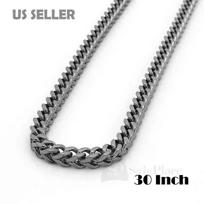 30  Mens Hip Hop 8mm Stainless Steel Franco Cuban Box Chain Link Bling Necklace • $26.99