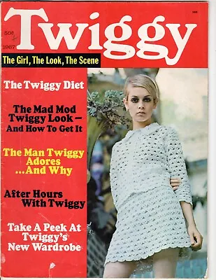VINTAGE Twiggy Magazine #1 First Issue 1967 Vol. 1 No. 1 THE GIRL THE LOOK SCENE • $116.24