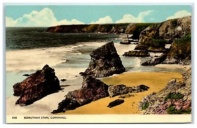 Postcard Bedruthan Steps Cornwall England • £2.50