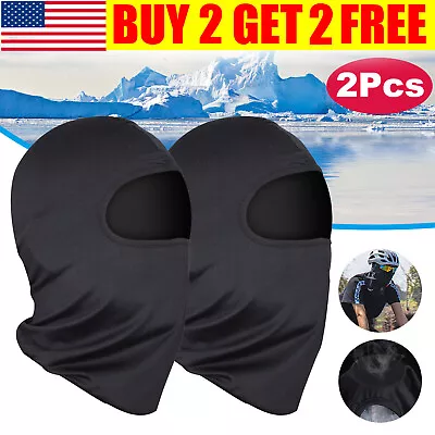 2 X Men Women Balaclava Black Face Mask Lightweight Motorcycle Running Face Mask • $7.35