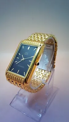 Q & Q Superior Men's Quartz Watch Gold Plated Stainless Steel Watch New No Tags. • £9.99