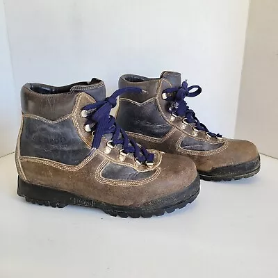 SCARPA Boots Womens Size 7 Hiking  Skywalk 25516 Asolo Brown Blue 38 VTG • £21.23