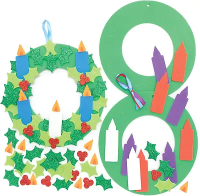 Wreath Kits Advent Candle 3 Wreath Rings To Decorate Make Your Own Decorations • £9.99