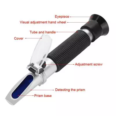 High Brix Refractometer For Honey Beer Fruit Sugar Testing Meter Tool • £20.69