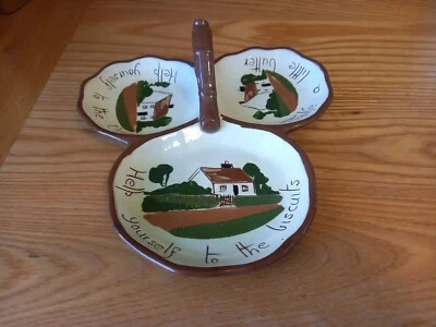 £10 • Buy Antique Vintage Watcombe Devon Torquay Pottery Ware Cheese Biscuits Butter Dish