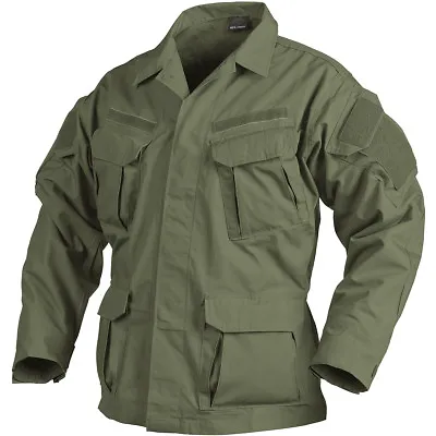 Helikon Sfu Next Military Cadet Uniform Shirt Mens Ripstop Jacket Olive Green • £43.95