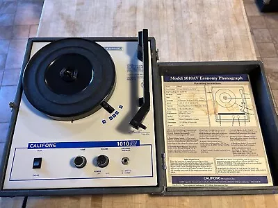 Califone 1010AV Phonograph 33 45 78 Vtg Turntable Record Player Tested *** • $48