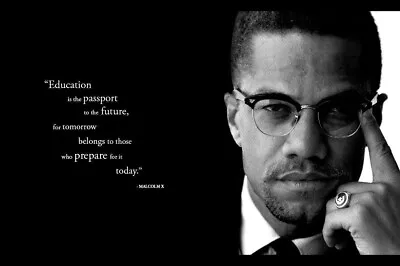 Malcolm X Quote Poster Wall Art Home Decor Photo Prints 16x24 20x30 24x36 • $16.99