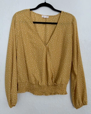 $10 • Buy Socialite Womens Top Size Medium V Neck Light Weight Long Sleeve Blouse