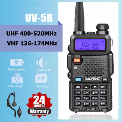 BF UV-5R Walkie Talkie 5W VHF UHF Dual Band Handheld Two Way Radio AU • $79.99
