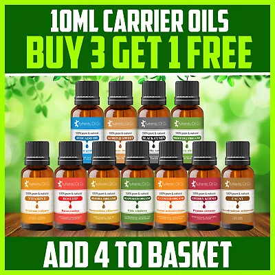 £2.49 • Buy 10ml Carrier Base Oil Aromatherapy Massage Pure Natural Castor Vitamin E Rosehip