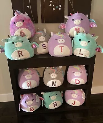 Squishmallow Monogram Unicorn Or Dragon 12  You Pick (1): A B D J L M N R S T L  • $24.99