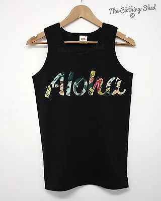 £14.99 • Buy Pin Up Girls Aloha Vest Mens Womens Summer Hawaii Hawaiian Print Floral Tank Top