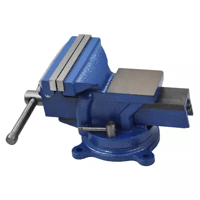 4Inch Bench Vise With Anvil Swivel Locking Base Table Top Clamp Heavy Duty Vice • $37.53