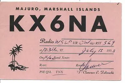 QSL  1956 Majuro Marshall Islands     Radio Card    • $6.52