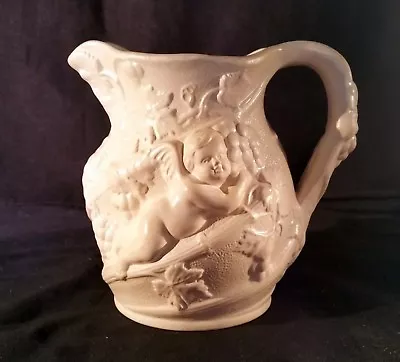 Mintons Cherubs Staffordshire Salt-Glaze Pitcher In Raised Relief 18th Cent • $38