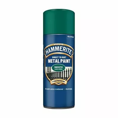 Hammerite Quick Drying Direct To Rust Aerosol Metal Spray Paint 400ml • £14.95