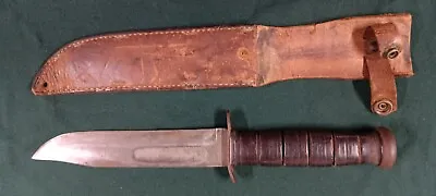 WWII USMC Marine Corps Kabar Mark 2 Fighting Knife (#262) • $250