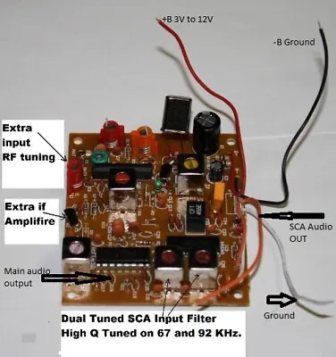 SCA RECEIVER   FIXED FREQUENCY 67 / 92 Sca1 / Sca 2 FREE SHIPPing USA Mainland • $20