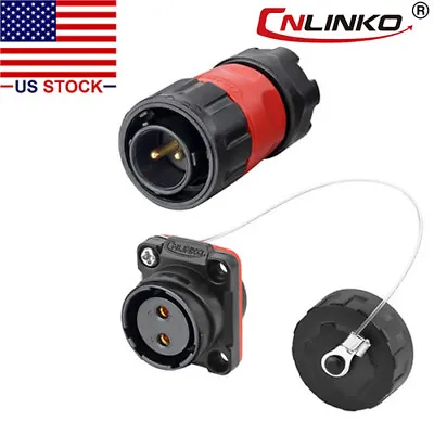 CNLINKO 2 Pin Power Connector Male Plug & Female Socket Waterproof Outdoor IP67 • $17.65