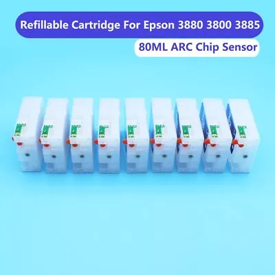 80ML 9Colors T5801-T5809 Ink Cartridge ARC Chip For Epson Pro3800 3880 3890 3850 • $410