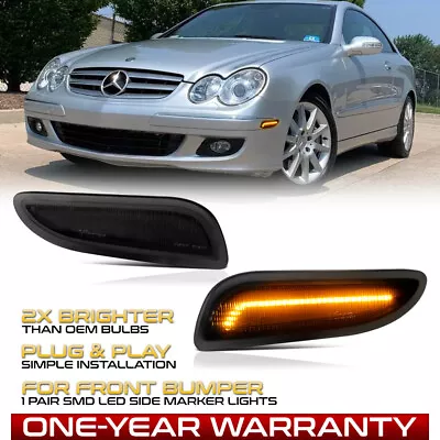 [Smoke Lens]LED Side Marker Lamps For W209 Benz 2003-2009 CLK320 CLK500 CLK55 • $34.99