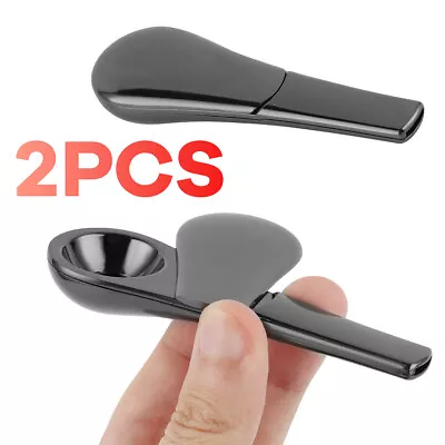 2x Portable Magnetic Metal Spoon Smoking Pipe Black With Gift Box- FAST SHIP CN • $13.10