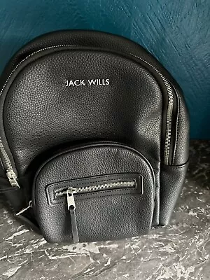 Jack Wills Black Vegan Backpack. • £12