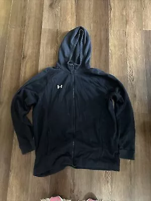 Under Armour Black Full Zip Up Hoodie Sweatshirt Size XLarge Free Shipping • $14.99