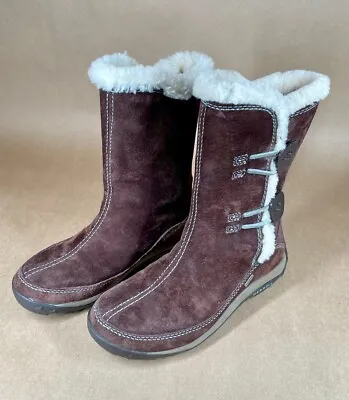 Merrell Yarra Women's Waterproof Brown Boots Primaloft Polartec Lined Brown SZ 6 • $49.98