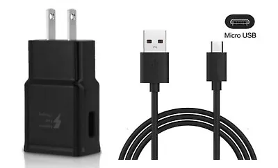 Wall Charger +Micro USB Charging Cable For Amazon Kindle Fire HD 7/8 Tablet BLK • $6.99