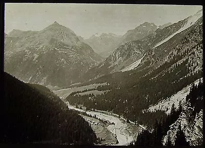 £15 • Buy Glass Magic Lantern Slide SWISS GRISSONS NO67 C1910 PHOTO SWITZERLAND RIVER