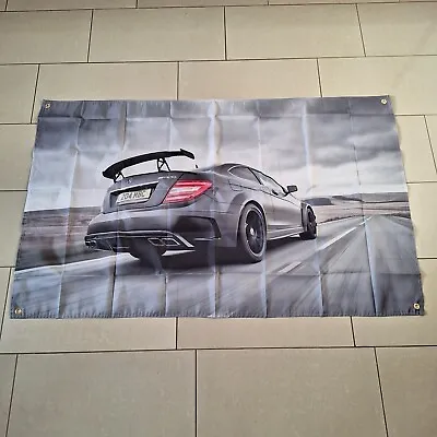 Mercedes Benz AMG C63 BLACK SERIES Flag/Banner/Goods/Advertising/Mural • $25.57