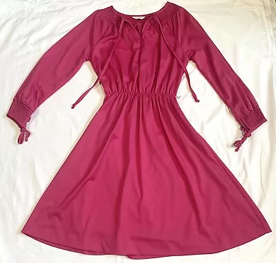 Vintage 70’s Sears Hot Pink Dress 42” Bust Barbie Style Midi  • $20