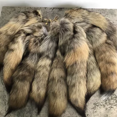 10pcs/Lots Real Bush Coyote Fur Tail Keychain Bag Pendant Tassels Cosplay Toys • $28