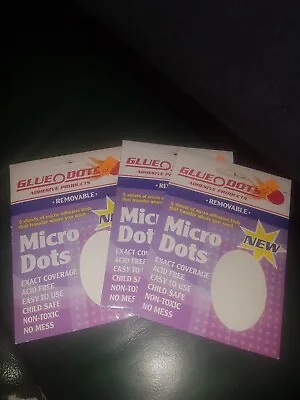 Glue Dots Micro Dots 3 X  5 Sheet Packs New . • £3.99