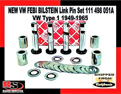 $98.58 • Buy NEW VW BUG FEBI BILSTEIN GREMAN Link Pin Set 111 498 051A 1949-1965 From Radke
