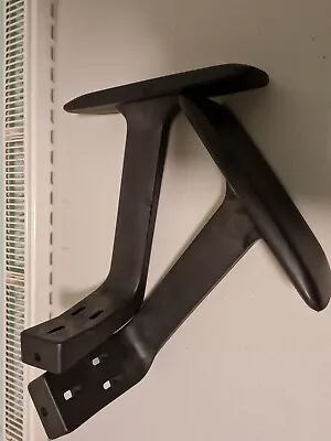 Pair Of Replacement Armrest Arms For Office Chair Black Nylon - USED - FREE POST • £15