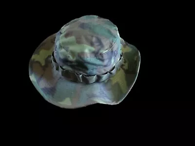 U.s Military Issue Vietnam Jungle Hat Camouflage Boonie Hat Date 1969 Size 6 5/8 • $24.95