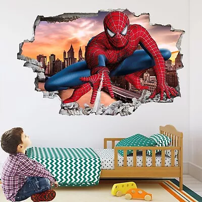 Spiderman Wall Art: Superhero Decal Sticker Mural Poster Print For Home & Office • £4.99