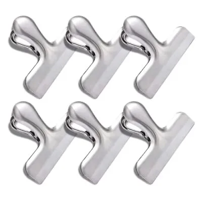 6 Pack Bag Clips Stainless Steel Chip Clip Chip Clips Bag Clips Food Clips Ba... • $8.95