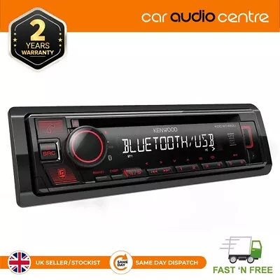 Kenwood KDC-BT460U 1DIN Car Multimedia Stereo Receiver USB AUX-In CD Bluetooth • £90